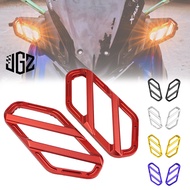 For YAMAHA XMAX 300 v2 2023 2024 Motorcycle CNC Front Turn Signal Light Mesh Grille Protectors Cover Accessories