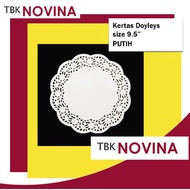 [100pcs] Paper Doyleys Paper Doilies Paper Doilies 9.5" (White) - Lace Patterned Placemats Lace Pape