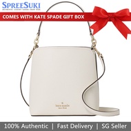 Kate Spade Handbag In Gift Box Crossbody Bag Darcy Small Bucket Bag Parchment Off White # WKR00439