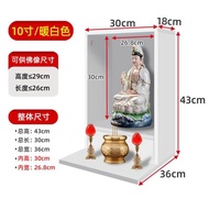 H-Y/ Wall-Mounted Buddha Small Altar Wall-Mounted Altar Shrine with Door God of Wealth Guanyin Cabinet Economical Househ