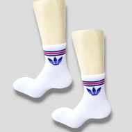 Adidas striped socks/short oldschool socks