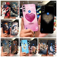For Motorola Moto E7i Power Case E7Power Cute Love Heart Painted Cover Soft Silicone Case For Motoro