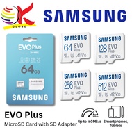 SAMSUNG EVO PLUS MICRO SD CARD MEMORY CARD WITH SD ADAPTER FOR SMARTPHONE, TABLET, GAMING CONSOLES- 
