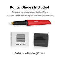 DSPIAE PT-DK Precision Hobby Knife with 20pcs High Carbon Steel Hobby Knife Blades Model Cutting Too