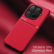 For Xiaomi 15T Pro 5G Case Car Magnetic Holder Leather Plate Phone Cases for Xiaomi15T Xiomi Mi15T M