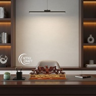 Garuda Carved Name Plate Work Desk Decoration Teak Wood