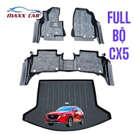 TRỌN BỘ CX5 2018+: Thảm lót sàn + rối + cốp MAXXCAR nhựa TPE NGUYÊN SINH đúc 5D cho xe MAZDA CX5 .