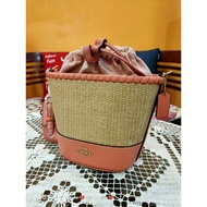 COACH STRAW BUCKET BAG