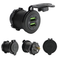【angchuo】Automobile Dual USB Charger 12V Car Charger Adapter Quick Charger 3.0