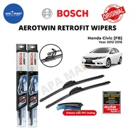 Bosch Aerotwin Retrofit U Hook Wiper Set for Honda Civic (FB) (Year 2012-2016) (26"/18")
