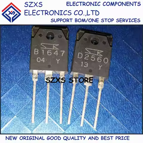 New Original 5Pairs 2SB1647 B1647 + 2SD2560 D2560 TO-3P Audio Amplifier Transistor In Stock Electron