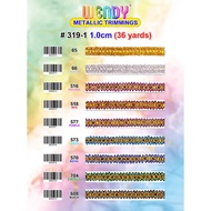Metallic Trimmings 319-1 (1 cm width) (36 yards per roll)