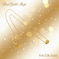 22k / 916 Gold Barrel Pendant with Chain by Best Gold Shop