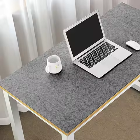 Large XXL Office Computer Desk Mat 100x50/120x60cm Table Keyboard Mouse Pad Wool Felt Laptop Cushion