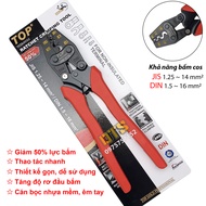 Kìm bấm cos trợ lực số 14 1.5 - 16 mm2 TOP GOLD tiết kiệm lực độ chính xác cao có nút điều độ rơ (