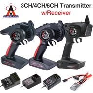 AUSTAR Control 3CH 4CH 6CH RC Transmitter and Receiver 2.4G Universal RC Controller and Receiver Kit