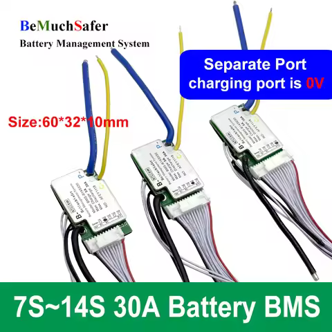 BeMuchSafer 7S 10S 12S 13S 14S 30A Battery BMS 24V 36V 42V 48V 52V BMS 7S30A 10S30A 12S30A 13S30A 14