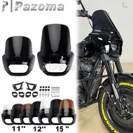 Windshield Motorcycle Black Front Headlight Fairing Windscreen Deflector Cover For Harley Softail Fa