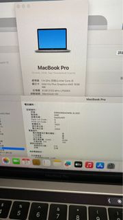 2019 macbook pro 13吋,2個usb type c 頭  雙系統行macOS及windows 10  電池循環次數300次左右  1.4Ghz 四核i5  8gb ram  251gb SSD  有充電線及火牛
