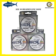 Ready stock🇲🇾SEAHAWK SOL X8 BRAIDED LINE 300M (X8 PLY)