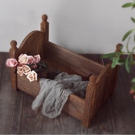 Children Shooting Props Small Bed Studio Photography Hundred Days Newborn Small Wooden Bed Full Mont