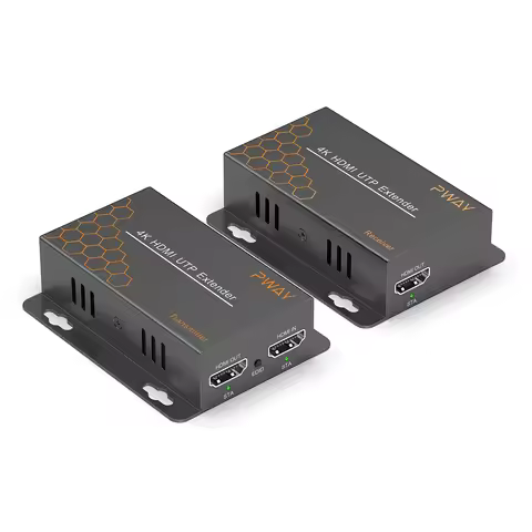 PWAY 4K HDMI Extender Over Cat5e/Cat6 Network Cable - Up To 70m/230ft, POC & IR Support