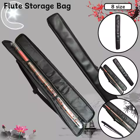 Waterproof Thickened Leather Flute Bag Vertical Stand Storage Case for Flute, Piccolo, Saxophone & W