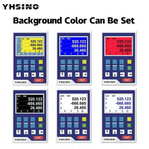 YHSINO Mini 2-Axis/3-Axis LCD DRO YH800-2A YH800-3A 14 Languages TTL DB9, AC80-240V Multifunction Di