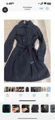 On hands New burberry trench coat authetic Burberry down like jacket size xs to m photo proof my coat,japan black label with belt limited,black trench coat Burberry trench jacket Burberry coat burberry jacket black dress coat Burberry Dress jacket