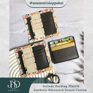PREMIUM SOUVENIR CARD HOLDER 4 SLOT PRADA miniso INCLUDES AESTHETIC PACKING NUSANTARA C2 4 SLOT