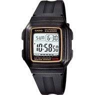 Casio แบตเตอรี่ 10 ปี นาฬิกาข้อมือผู้ชาย/ผู้หญิง สายเรซิน รุ่น F-201WA F-201WAM