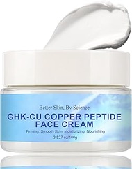 GHK-CU Copper Peptide Face Cream, Anti-Ageing Face Cream with Copper Peptide, Firming & Moisturising