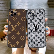for iPhone 11 12 13 Pro Max Mini Simple and stylish LV Phone case with TPU silicone black soft shell