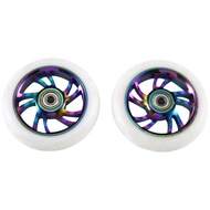 2Pcs 110mm Scooter Wheels Replacement Parts Accessories Aluminum Wear-Resistant PU Stunt Scooter Parts Kick Scooter Accessories