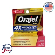 Orajel PM 4X Maximum Strength Nighttime PM Toothache Pain Relief Cream, 0.25 oz. / 7.0g