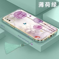 Suitable forhuawei p20 huawei p20 lite huawei p20 pro huawei p30 huawei p30 lite huawei p30 pro p40 p40 Dandelion electroplated silicone straight edge shockproof phone case