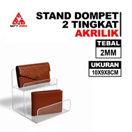 MFT Pro 2-Tier Wallet Stand - Acrylic Stand Display Wallet - 2-Tier Acrylic Wallet for Men and Women