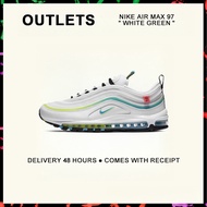 กล่องที่สมบูรณ์ Nike Air Max 97 " White Green " Running Shoes CZ5607 - 100 รับประกัน 1 ปี