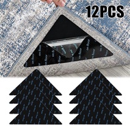 12Pcs Non-Slip Rug Tape Triangular Carpet Patches Dual Sided Adhesive Rug Sticker Keep Corners Flat