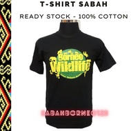 T-Shirt Baju Sabah Borneo premium COTTON [BORNEO WILDLIFE]