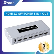 DTECH 4K HDMI 2.0 Switcher 5*1 5 in 1 out Resolution 3840×2160@60HZ DT-7451