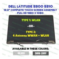 Dell OEM Latitude 5300 2-in-1 13.3" Touchscreen FHD LCD Widescreen Complete Assembly - WV4V6 460.0G3