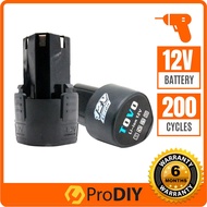 TOVO Cordless Drill Battery Rechargeable 12V Lithium Li-Ion Battery 200 Cycles