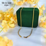 10k Gold Plated Fashion Jewelry, ROPE CHAIN, Lightweight Gold Chain Necklace 20inc Non Faded