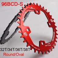 BUCKLOS High Strength 96 BCD Chainring Asymmetry Round/oval Mountain Bike Chain Ring 32T- 38T Mtb Ch