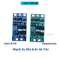 Charge and Discharge Protection Circuit System 2S 6.4v 7.4v for 3.2v and 3.7v Batteries with 10A/20A
