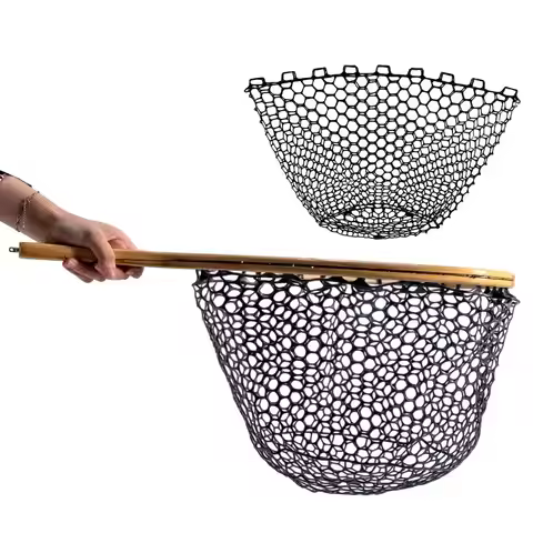 Durable Silicone Fishing Net Mesh Net Mesh Landing Net Foldable Net Fishing Accessory Tool Fly Fishi