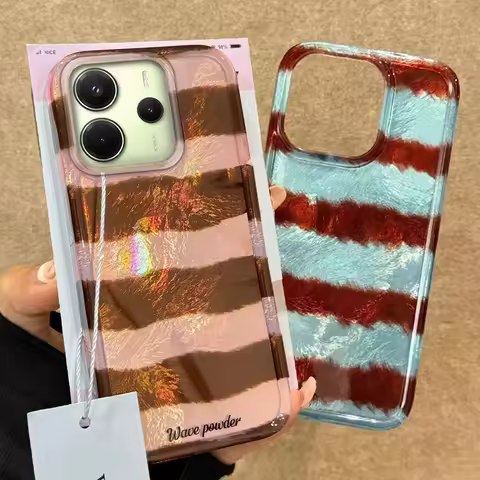Colorful Striped Minimalist Phone Case for Xiaomi Redmi Note 14 13 12 11 11S 10 10S 9 Pro 15C 9C 13C