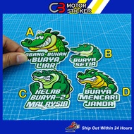 BUAYA MENCARI JANDA BUAYA SEDIA STICKER / M213