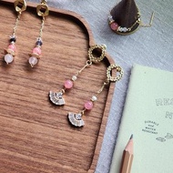 以扇半掩的織姬 | S925 銀 冰種紅紋石 耳針式耳環